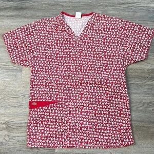 Dickies Red Floral Women's Blouse